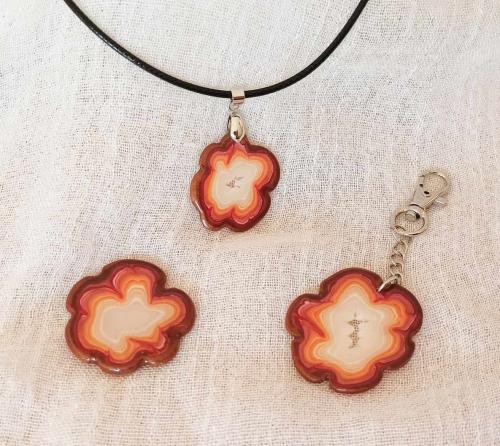 Agate Slice, Pendant, Keychain