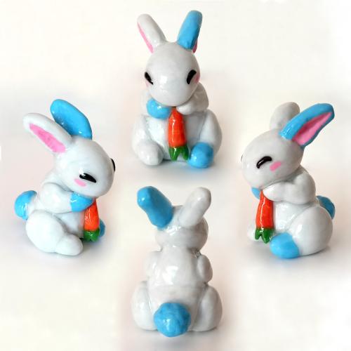 Blue Bunny eating carrot